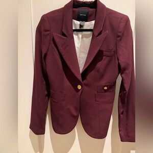 Smythe Deep Red Blazer with Gold Buttons